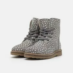 Friboo LEATHER - Schnürstiefelette - Light Grey, Kinder -Fribo Stil Geschaft 0f6b1ba12e3844dbb613c3e61451c9b9