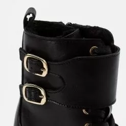 Friboo LEATHER BOOTIES - Schnürstiefelette - Black, Kinder -Fribo Stil Geschaft 2f104e8ce52944339ffe9342edcc6d7d