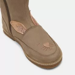 Friboo LEATHER - Stiefel - Taupe, Kinder -Fribo Stil Geschaft 32e15d22d5054c6e9dce6c1682cceb29