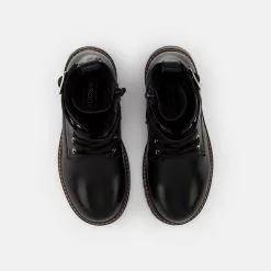 Friboo LEATHER BOOTIES - Schnürstiefelette - Black, Kinder -Fribo Stil Geschaft 3f2440177baf465c8d31d1436a3f74f3