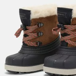 Friboo LEATHER UNISEX - Snowboot/Winterstiefel - Cognac, Kinder -Fribo Stil Geschaft 5c7b688527b34522900df05f24ab90a4