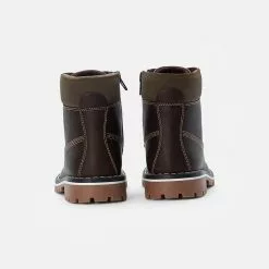 Friboo BOOTIES - Schnürstiefelette - Dark Brown, Kinder -Fribo Stil Geschaft 8d8ba5109679466ca583047c49376f61