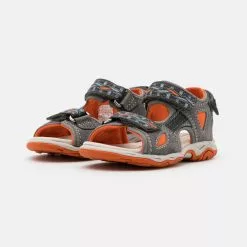 Friboo LEATHER - Trekkingsandale - Dark Grey, Kinder -Fribo Stil Geschaft 90da2ed24bfe49a1b658830a0650511c