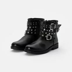 Friboo LEATHER BOOTIES - Cowboy-/Bikerstiefelette - Black, Kinder 9 Friboo LEATHER BOOTIES - Cowboy-/Bikerstiefelette - Black, Kinder -Fribo Stil Geschaft 94d007710ea94fc8b7c48257b91a2a92