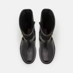 Friboo LEATHER - Stiefel - Black, Kinder -Fribo Stil Geschaft 9a511b66456e46f8b168690f5d0fd811