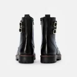 Friboo LEATHER BOOTIES - Schnürstiefelette - Black, Kinder -Fribo Stil Geschaft 9becb6e1226242e7bcad06a1a73f36e0