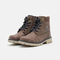 Friboo Schnürstiefelette - Dark Brown, Kinder -Fribo Stil Geschaft b865ea4a4d39417fb9ad663139a378a5