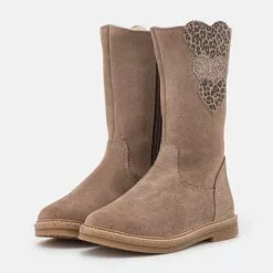 Friboo LEATHER - Stiefel - Taupe, Kinder -Fribo Stil Geschaft c09edf88349c4fd49cb41003e3bccf41