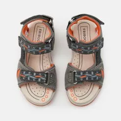 Friboo LEATHER - Trekkingsandale - Dark Grey, Kinder -Fribo Stil Geschaft e20cb8a444f3474ab9f7dc53335c2d0e
