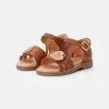 Friboo LEATHER SANDALS - Riemensandalette - Cognac, Kinder -Fribo Stil Geschaft e9460cf145d04f00b76f273dad8868b3